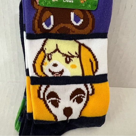 Animal Crossing New Horizons 2 Pairs of Crew Socks - Picture 2 of 5